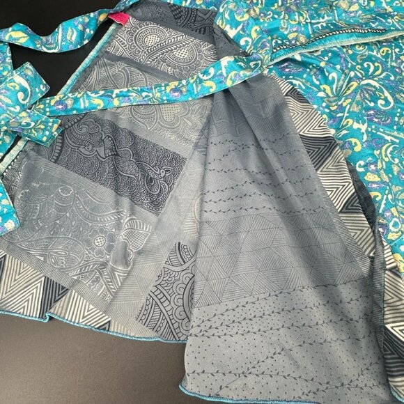 Weves Reversible Wrap Around Silk Skirt Size Small - Picture 10 of 10